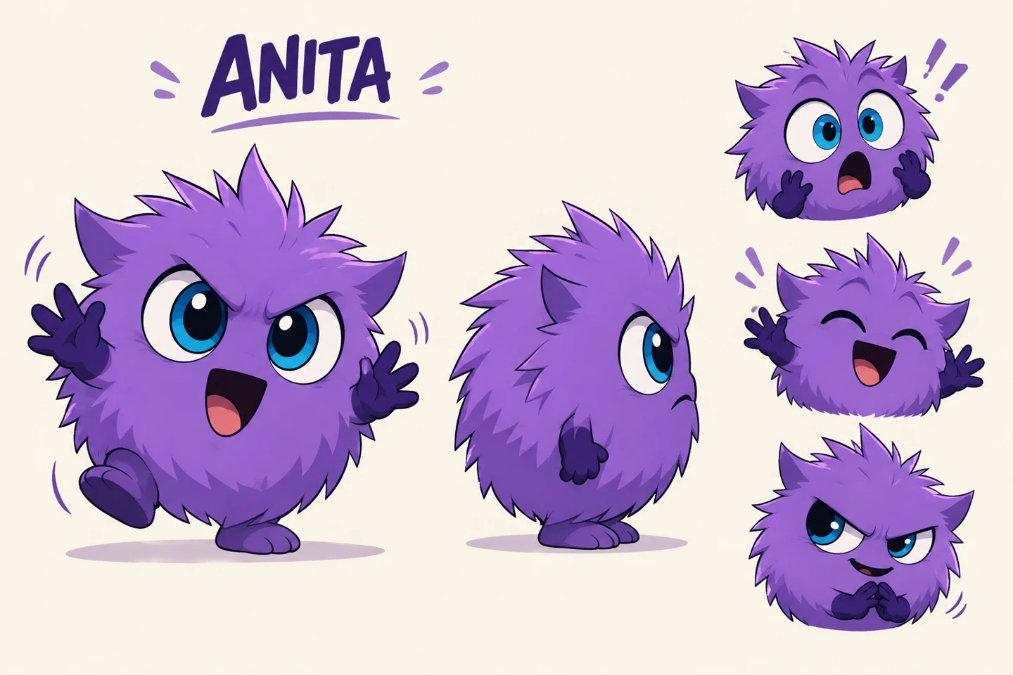 ANITA full character artwork with poses and expressions