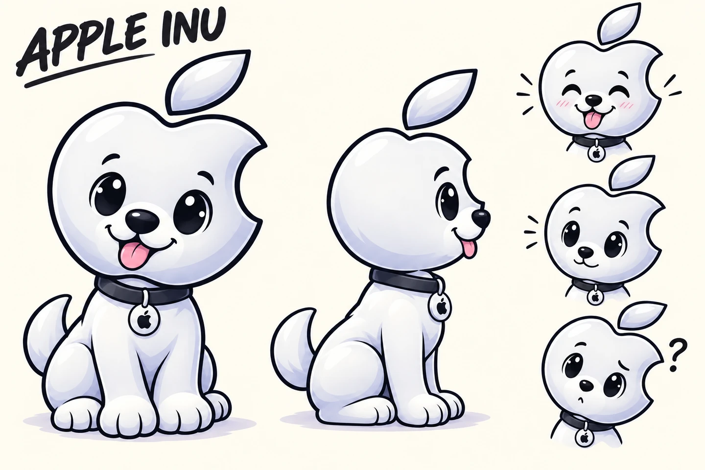 APPLE INU full character artwork with poses and expressions