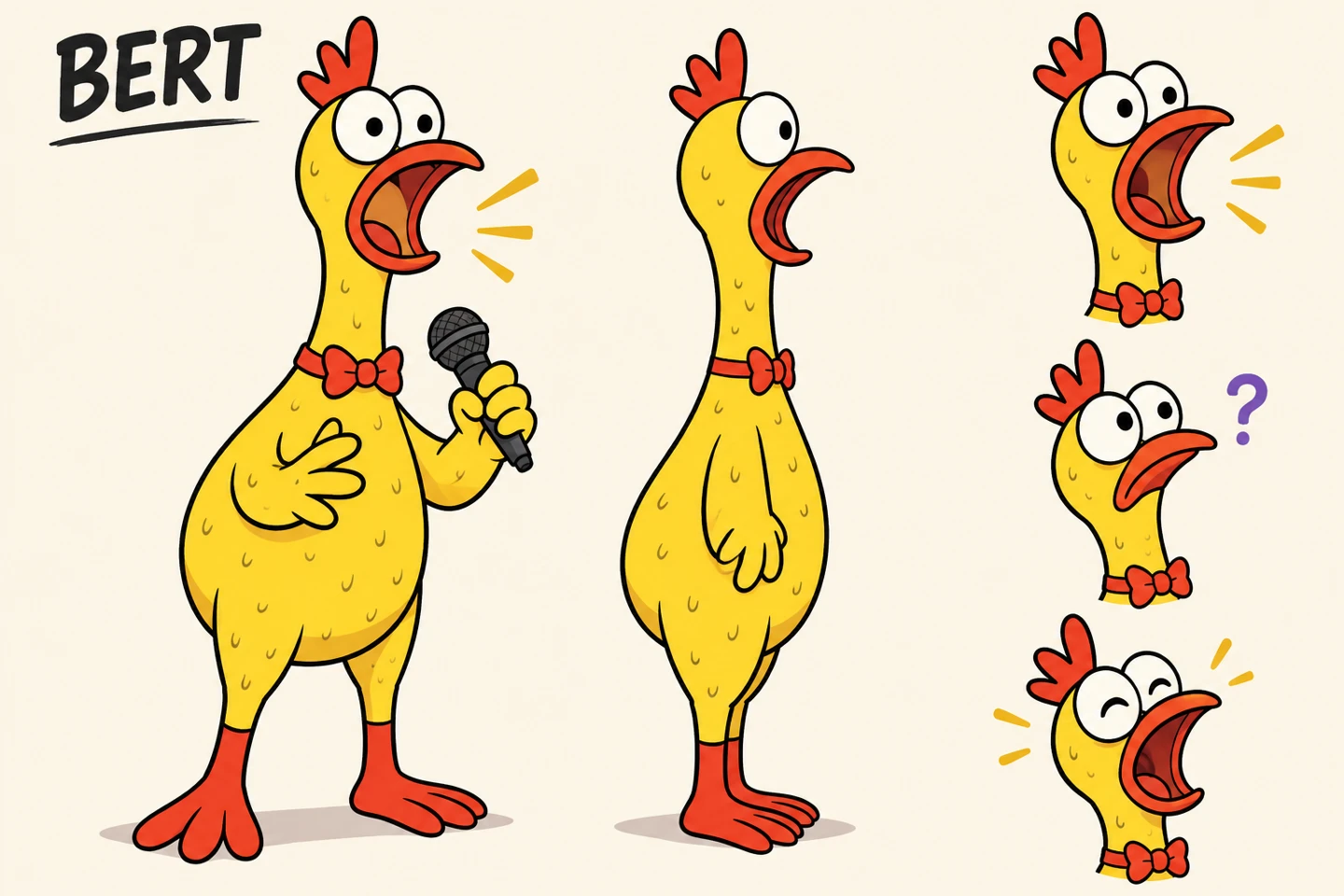 BERT full character artwork with poses and expressions