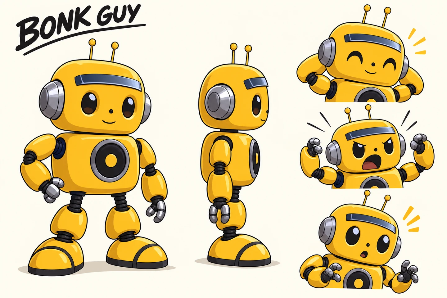 BONK GUY full character artwork with poses and expressions