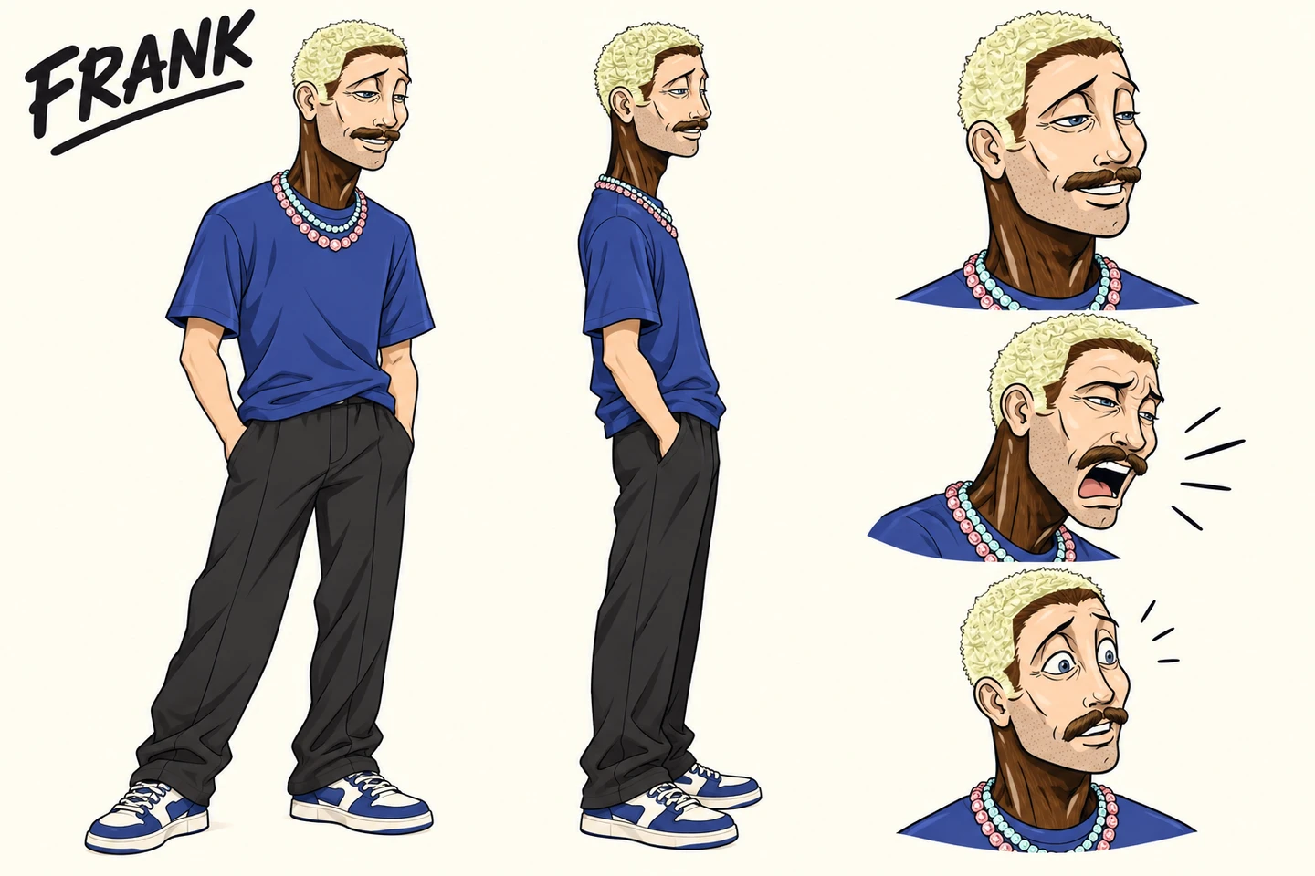 FRANK full character artwork with poses and expressions