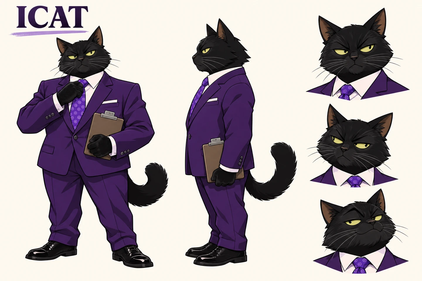 ICAT full character artwork with poses and expressions