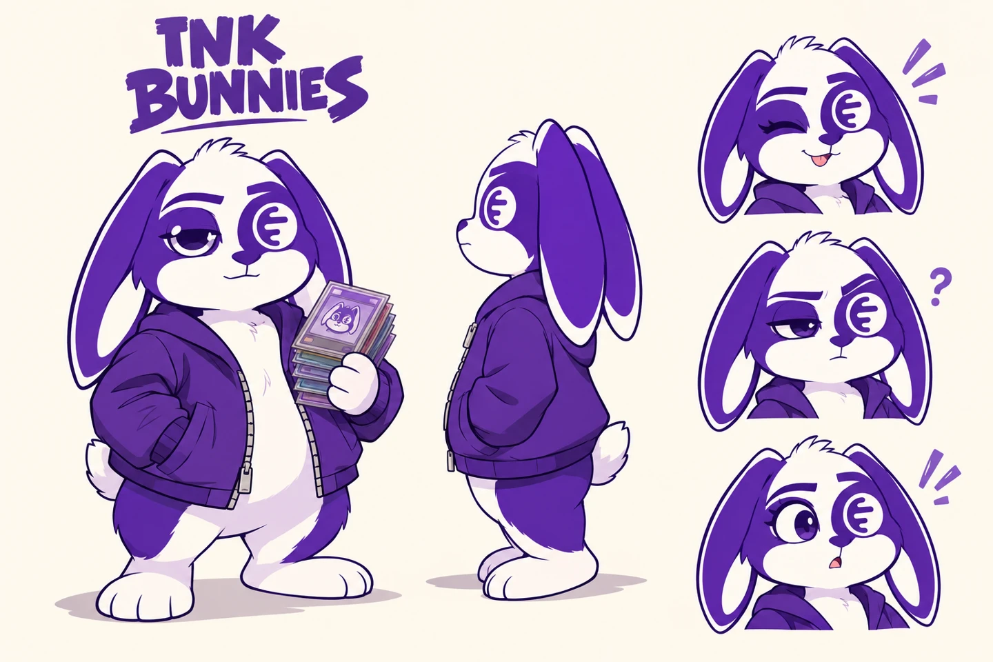 INK BUNNIES full character artwork with poses and expressions