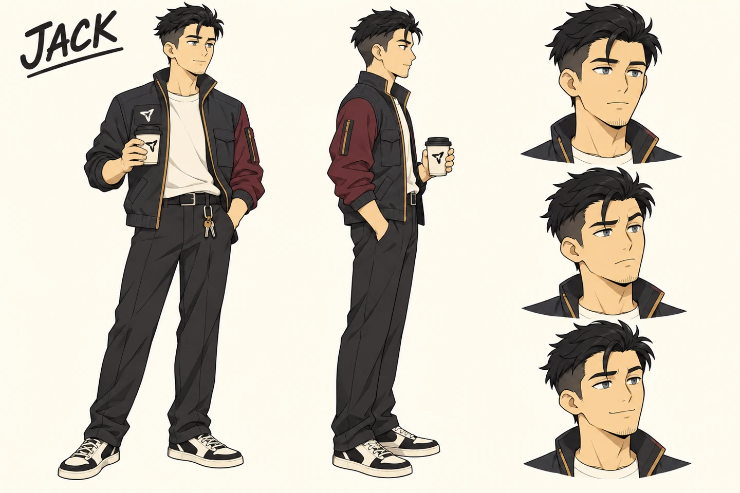 JACK full character artwork with poses and expressions