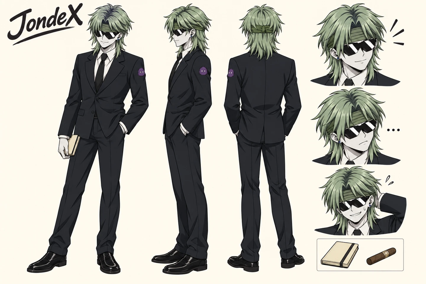 JONDEX full character artwork with poses and expressions
