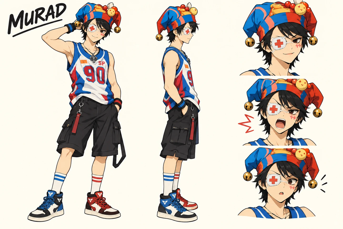 MURAD full character artwork with poses and expressions