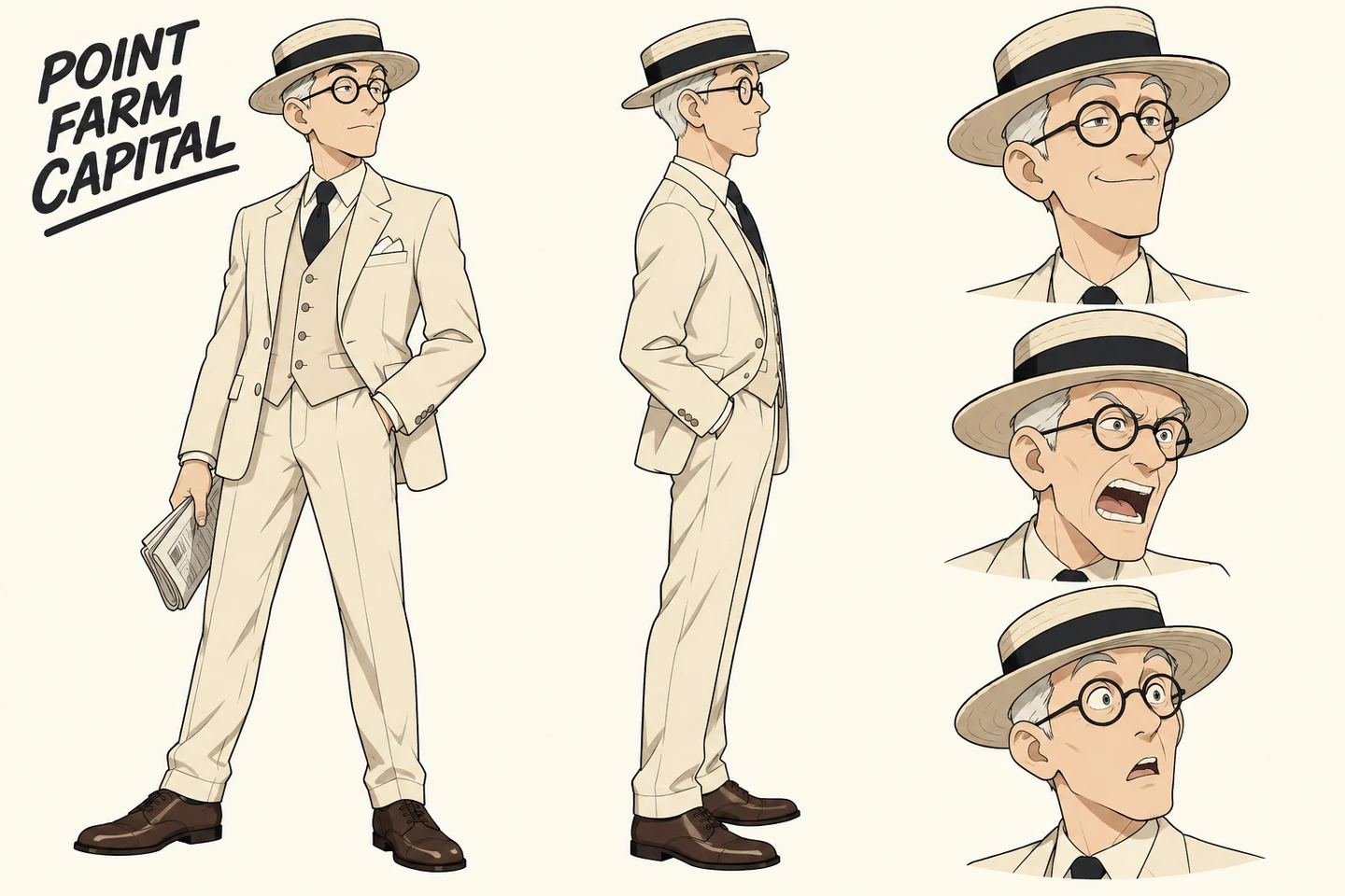 POINT FARM CAPITAL full character artwork with poses and expressions