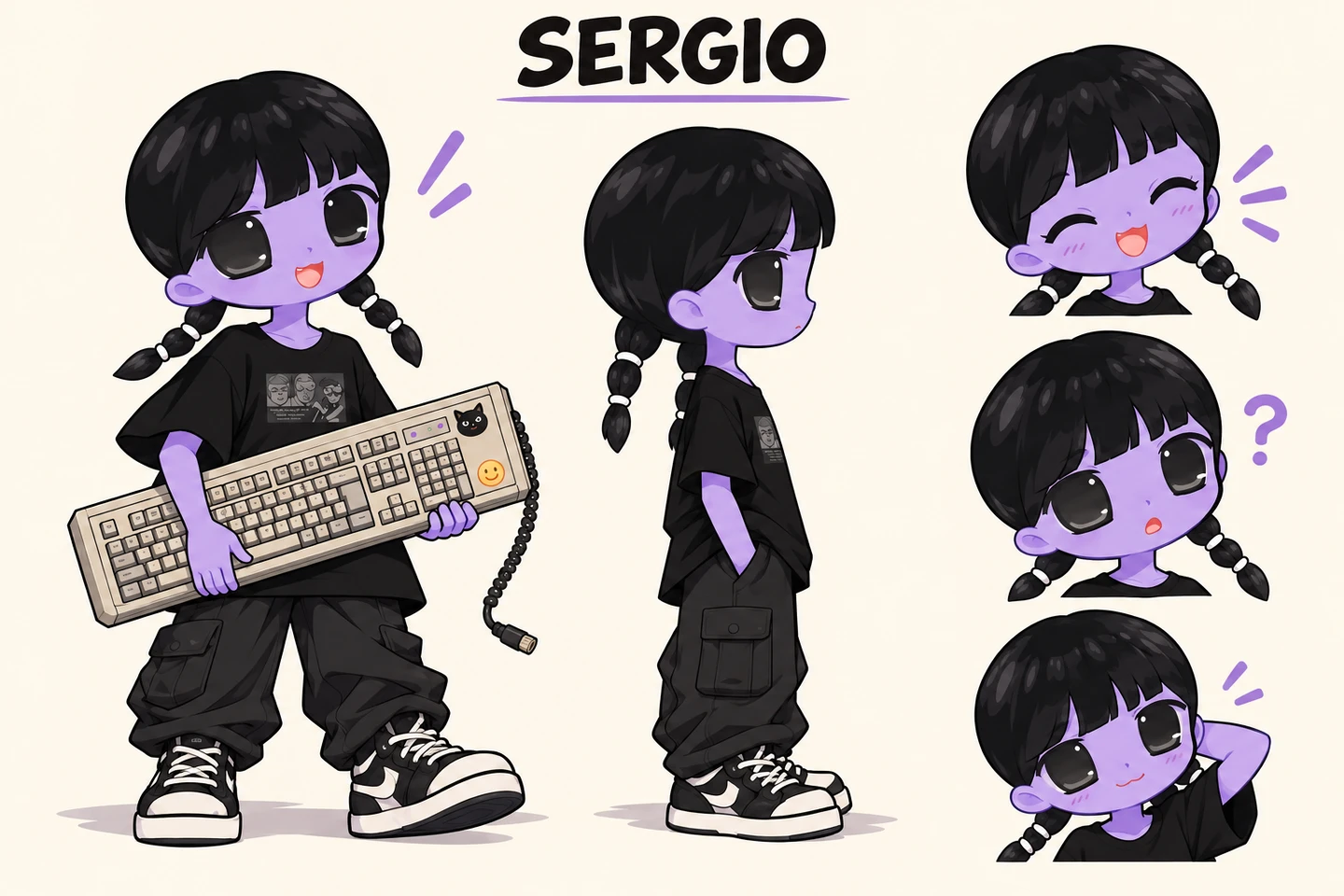 SERGIO full character artwork with poses and expressions