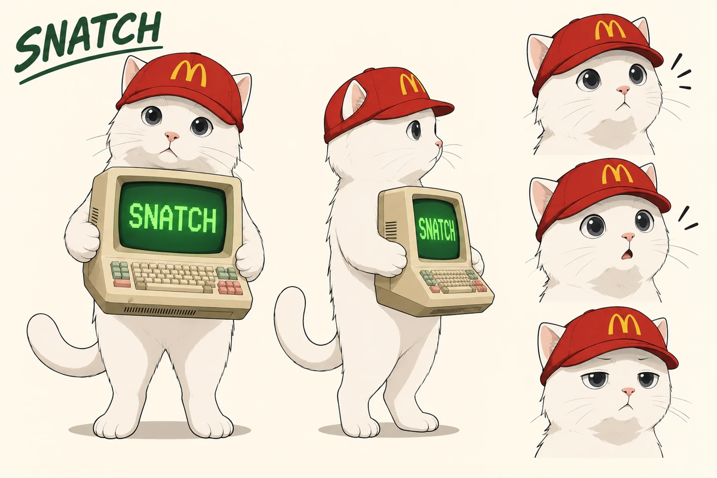 SNATCH full character artwork with poses and expressions