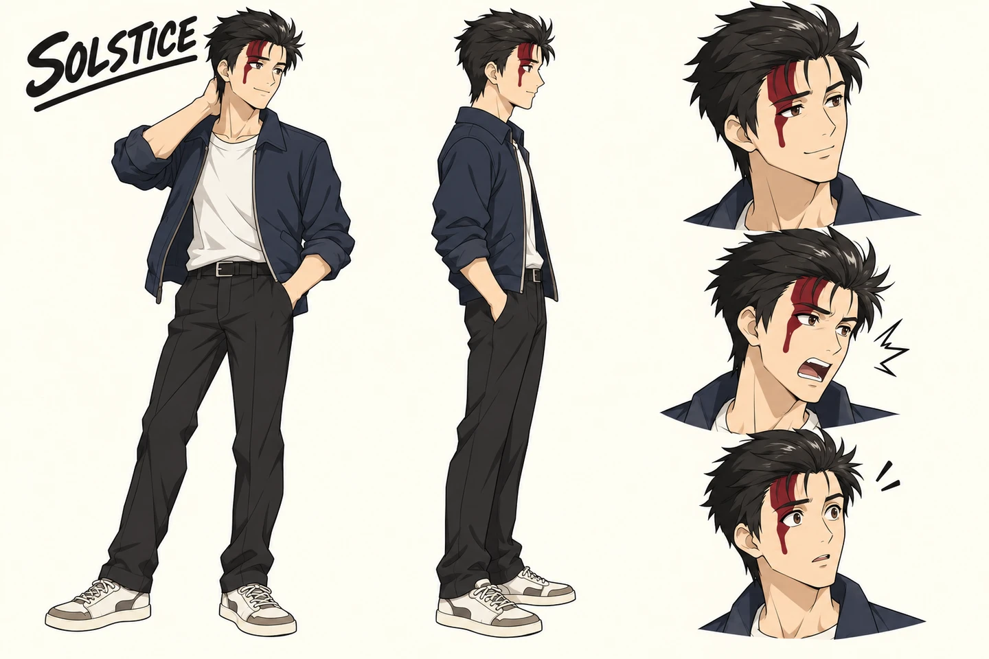 SOLSTICE full character artwork with poses and expressions