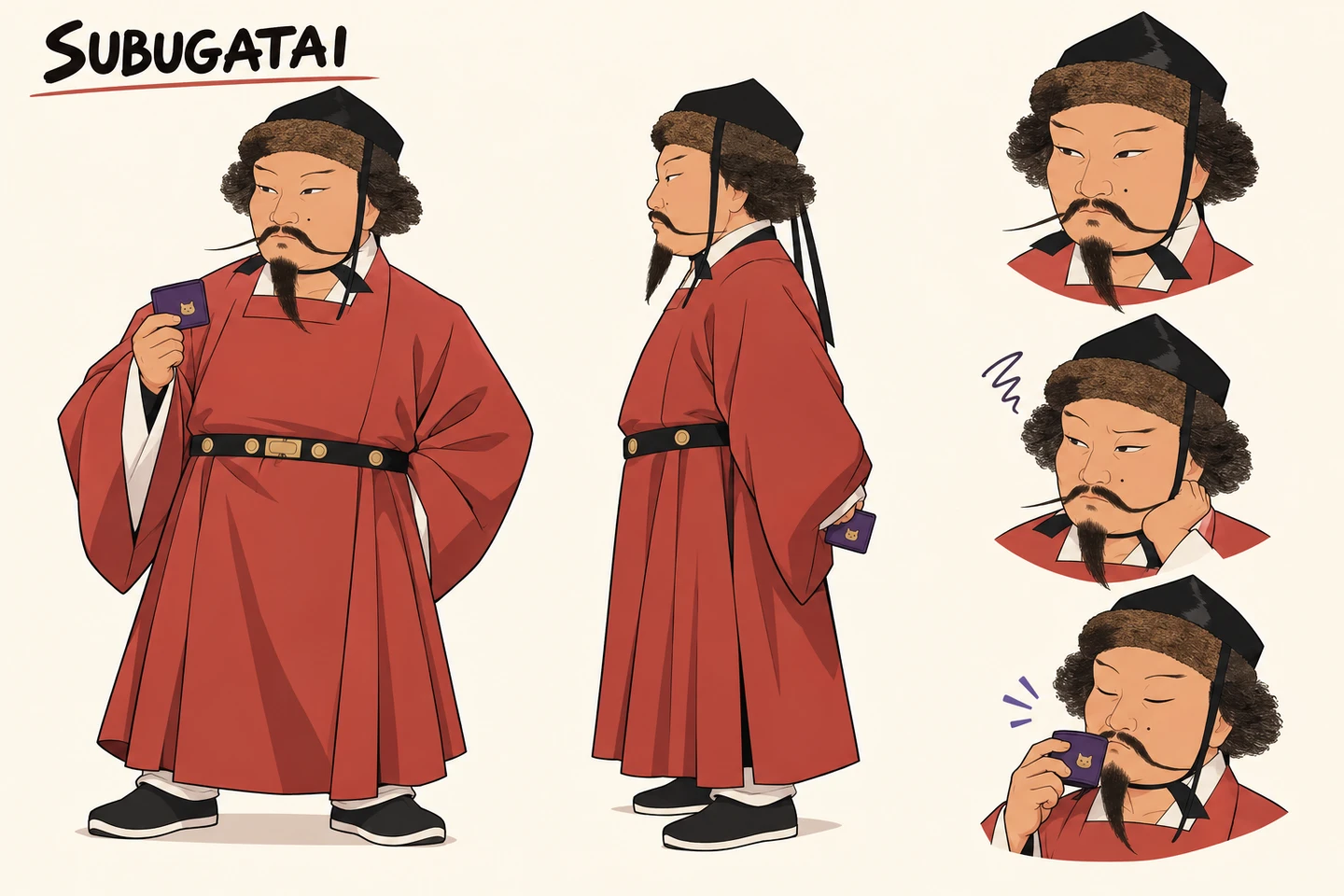 SUBUGATAI full character artwork with poses and expressions