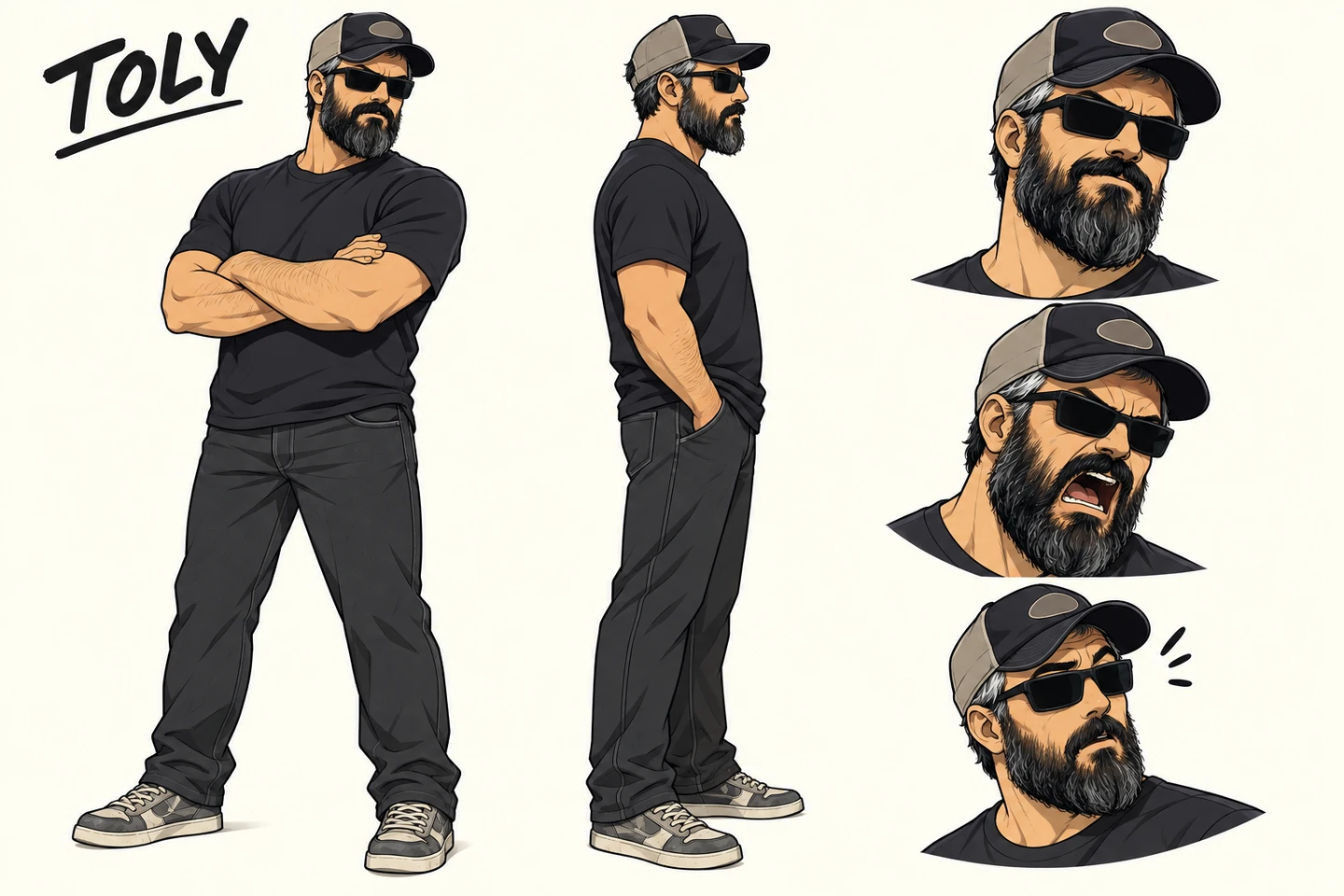 TOLY full character artwork with poses and expressions