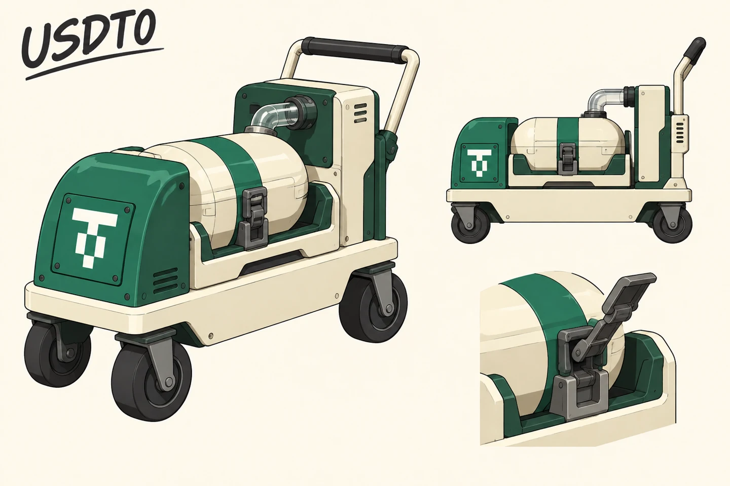 USDT0 Transfer Cart concept artwork